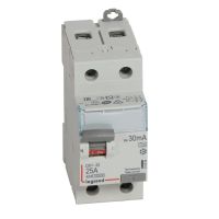 Wyłącznik różnicowo-prądowy P302 2P 25A 30mA typ A serii DX3 | 411554 Legrand