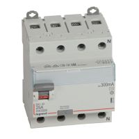 Wyłącznik różnicowo-prądowy P 304 4P 25A 300MA typ AC serii DX3 | 411722 Legrand