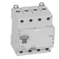 Wyłącznik różnicowo-prądowy P 304 4P 40A 100MA typ A serii DX3 | 411770 Legrand