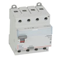 Wyłącznik różnicowo-prądowy P304 4P 63A 300mA typ A-S serii DX3 | 411801 Legrand