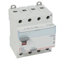 Wyłącznik różnicowo-prądowy P 304 4P 63A 30MA typ A serii DX3 | 411761 Legrand