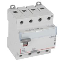 Wyłącznik różnicowo-prądowy P304 4P 80A 300mA typ A serii DX3 | 411782 Legrand