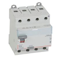 Wyłącznik różnicowo-prądowy P304 4P 80A 300mA typ AC serii DX3 | 411725 Legrand