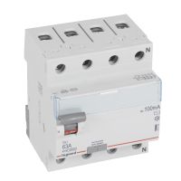 Wyłącznik różnicowoprądowy 4P 63A 100mA typ AC, P304 TX3 | 411719 Legrand