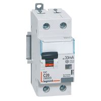 Wyłącznik różnicowo-nadprądowy P 312 2P C 20A 30MA typ AC 10KA serii DX3 | 410980 Legrand