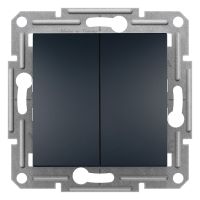 Łącznik świecznikowy z śrubami bez ramki antracyt 10AX 250V, Asfora | EPH0300371 Schneider Electric