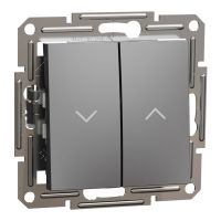 Przycisk żaluzjowy bez ramki antracyt 10AX 250V, Asfora | EPH1300171 Schneider Electric