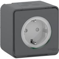Gniazdo 2P+PE Schuko antracytowe, Mureva | MUR36034 Schneider Electric