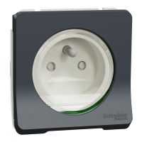 Mechanizm gniazda 2P+PE zaciski bezgwintowe, antracyt, Mureva | MUR36133 Schneider Electric