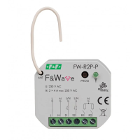 Przekaźnik bistabilny radiowy podwójny do puszki montażowej 60 85-265V AC/DC, multifunkcyjny | FW-R2P-P F&F