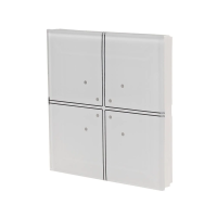 Przycisk szklany dotykowy 2-przyciskowy do instalacji tradycyjnych 230V, biały | GS2-AC-R-W F&F