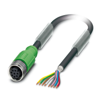 Kabel czujnika/urządzenia wykonawczego SAC-8P- 5,0-PUR/M12FS SH, 8-pinowy, czarno-szary (5m) | 1522888 Phoenix Contact