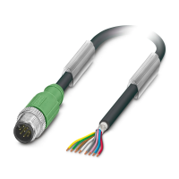 Kabel czujnika/urządzenia wykonawczego SAC-8P-M12MS/ 5,0-PUR SH, 8-pinowy, czarno-szary, (5m) | 1526981 Phoenix Contact