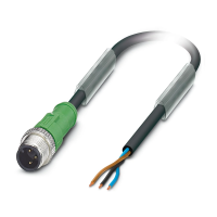 Kabel czujnika/urządzenia wykonawczego SAC-3P-M12MS/3,0-PUR, 3-pin, czarno-szary (3m) | 1668027 Phoenix Contact