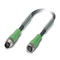 Kabel czujnika/urządzenia wykonawczego SAC-3P-M 8MS/ 5,0-PUR/M 8FS, 3-pin, czarno-szary (0,5m) | 1693319 Phoenix Contact