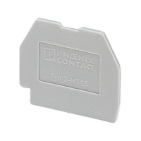 Pokrywa zamykająca D-MT 1,5, DxSxW 22x1x17,7mm, szary | 3100321 Phoenix Contact