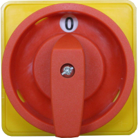 Przedni element przełącznika wyboru Spamel SK100-1410/R04 przycisk obrotowy czerwony | SK100-1410\R04 Spamel