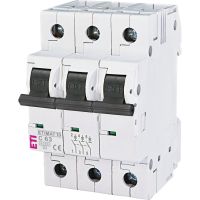 Wyłącznik nadprądowy 3P C 63A 6kA AC ETIMAT10 | 002135722 Eti