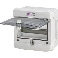 Rozdzielnica modułowa n/t 1x8 transparentna IP65 1500V DC PV/UV ECH-8G DIDO | 001101061 Eti