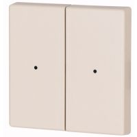 Klawisz podwójny z otworem na LED 55x55mm CWIZ-02/02-LED, kremowy xComfort | 126059 Eaton