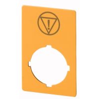Szyld do przycisków bezpieczeństwa 50x33mm, symbol kontrolowanego stopu , M22-XZK-ESS RMQ-Titan M22 | 180470 Eaton