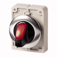 Przełącznik piórkowy podświetlany, 30mm, czerwony, 2 poł, bez samopowrotu M30C-FWRLK-R RMQ-Titan M30 | 187025 Eaton