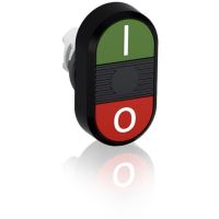 Przycisk podwójny I-0 niepodświetlany, czarne pole MPD2-11B, bez bloku stykowego | 1SFA611131R1106 ABB