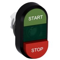 Przycisk podwójny MPD15-11G, START-STOP zielone pole podświetlany | 1SFA611144R1102 ABB