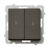Łącznik żaluzjowy, zwierny ŁP-7R/m/40 czekoladowy metalik, Sonata | ŁP-7R/m/40 Ospel