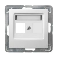 Obudowa gniazda pojedynczego typu Keystone prosta, biała, Impresja | GPK-1Y/p/00 Ospel