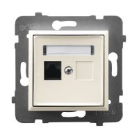 Gniazdo komputerowe pojedyncze, kat. 5e MMC GPK-1U/K/m/27 ecru, Aria | GPK-1U/K/m/27 Ospel