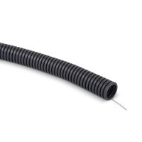 Rura giętka karbowana z pilotem PVC RKSSP 23/18 750N samogasnąca, szara (50m) | 10344 TT Plast