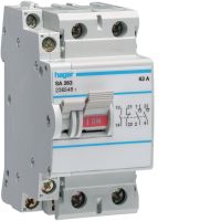 Modułowy rozłącznik izolacyjny z możliwością wyzwalania 2P 63A 230VAC, styk pom. | SA263 Hager
