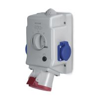 Gniazdo stałe 32A 400V 3P+Z+N, gniazda 2x230V, wył. L-O-P | 513.3257-2FFR Scame