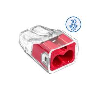 Szybkozłączka wtykowa SCP2 B10 transparentny/czerwony (woreczek = 10 szt.) | 88001001 Simet