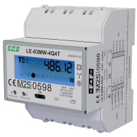 Licznik energii elektrycznej 3-fazowy 100A, MID | LE-03MW-4Q4T F&F