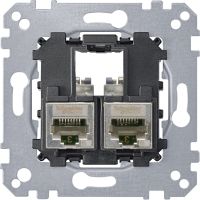 Mechanizm gniazda teleinformatycznego komputerowe 2xRJ45 kat 5e F/STP, Merten | MTN4575-0012 Schneider Electric