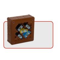 Puszka n/t 118x118x46 IP55 12-wl dł.gum. z zaciskiem brąz, VP-51 | 051-52 Viplast