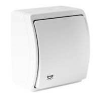 Łącznik światło n/t IP44 biały, VW-6 Koala | 156-01 Viplast