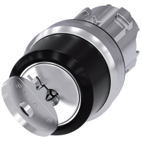 Przełącznik kluczykowy RONIS, 22 mm, okrągły, metal, błyszczący, wyciąganie klucza O+I | 3SU1050-4DF11-0AA0 Siemens