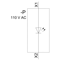 Moduł LED ze zintegrowaną diodą LED, AC 110V, niebieski | 3SU1401-1BC50-1AA0 Siemens