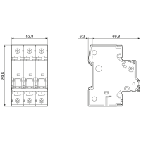 Wyłącznik nadprądowy 400V 10kA, 3-biegunowy, B, 3A, gł.=70mm | 5SY4303-6 Siemens