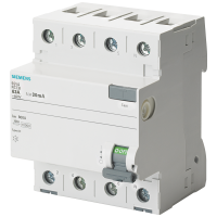 Wyłącznik różnicowoprądowy 3+N typ AC, In: 63 A, 30 mA, Un AC: 400 V | 5SV4346-0MB Siemens