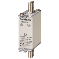Wkładka bezpiecznika niskonapięciowego wielkiej mocy, NH000, In: 80 A, gG, Un AC: 500 V, Un DC: 250V | 3NA3824 Siemens