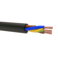 Przewód mieszkaniowy H03VV-F (OMY) 3x0,5 żo 300/300V czarny KRĄŻEK | KAB10000068 Zamel