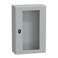 Obudowa Spacial S3D przezroczyste drzwi bez płty montażowej 600x400x200 (WxSxG) IP66 IK08 RAL7035 | NSYS3D6420T Schneider Electric
