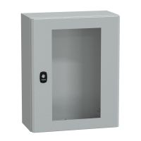 Obudowa Spacial S3D przezroczyste drzwi bez płyty montażowej 500x400x200 (WxSxG) IP66 IK08 RAL7035 | NSYS3D5420T Schneider Electric