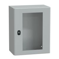 Obudowa Spacial S3D przezroczyste drzwi bez płyty montażowej 500x400x250 (WxSxG) IP66 IK08 RAL7035 | NSYS3D5425T Schneider Electric