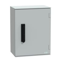 Obudowa poliestrowa wisząca PLM z zamkiem 3 punktowym, IP66 430x330x200 mm , Thalassa | NSYPLM43VG Schneider Electric
