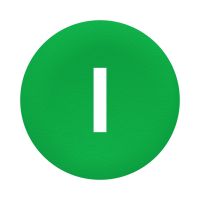 Wkładka do przycisku, zielona, "I" Harmony XB4 | ZBA7331 Schneider Electric
